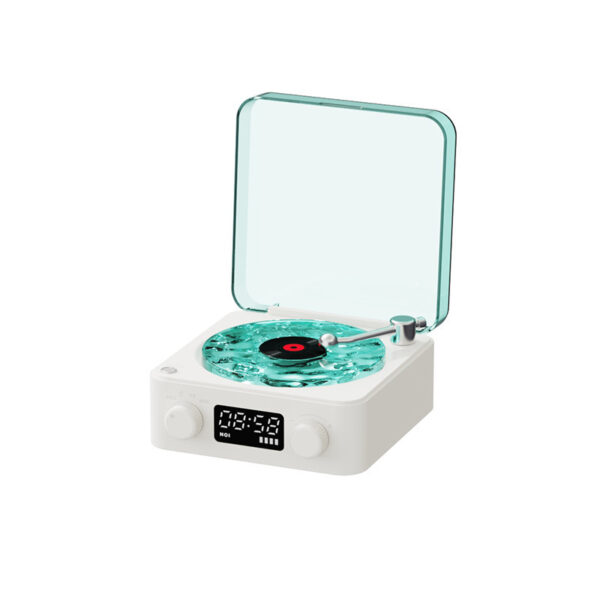 Retro Turntable Speaker Wireless Bluetooth-compatible 5.0 Vinyl Record Player Stereo Sound With White Noise RGB Projection Lamp Effect - Image 7