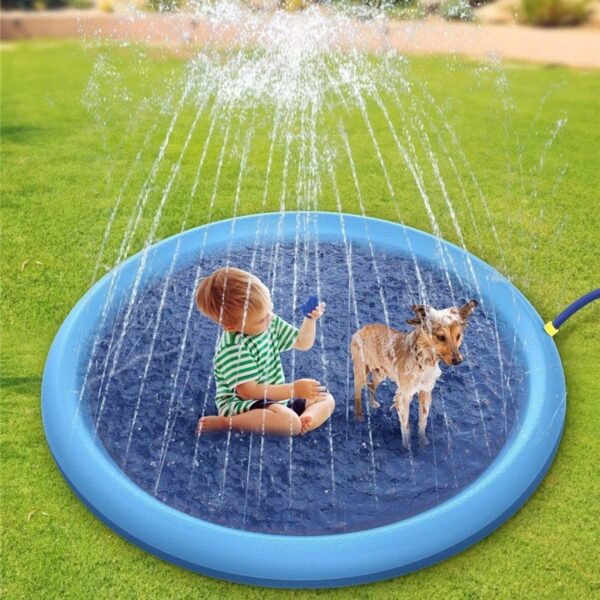 Non-Slip Splash Pad For Kids And Pet Dog Pool Summer Outdoor Water Toys Fun Backyard Fountain Play Mat - Image 9