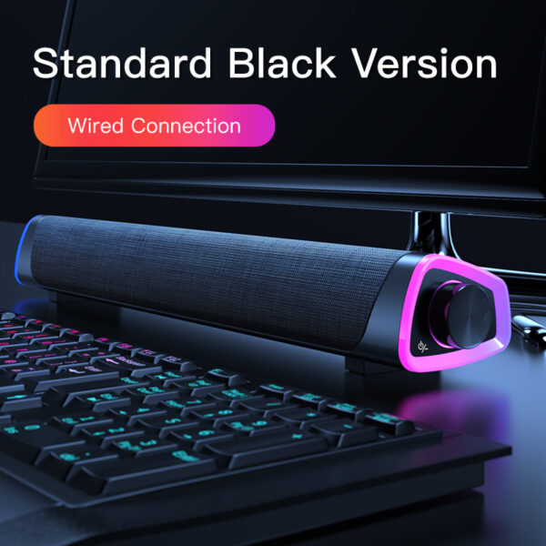 Compatible with Apple, 4D Computer Speaker Bar Stereo Sound subwoofer Bluetooth Speaker For Macbook Laptop Notebook PC Music Player Wired Loudspeaker - Image 3