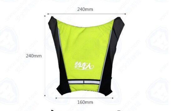 USB Rechargeable Reflective Vest Backpack with LED Turn Signal Light Remote Control Outdoor Sport Safety Bag Gear for Cycling - Image 9