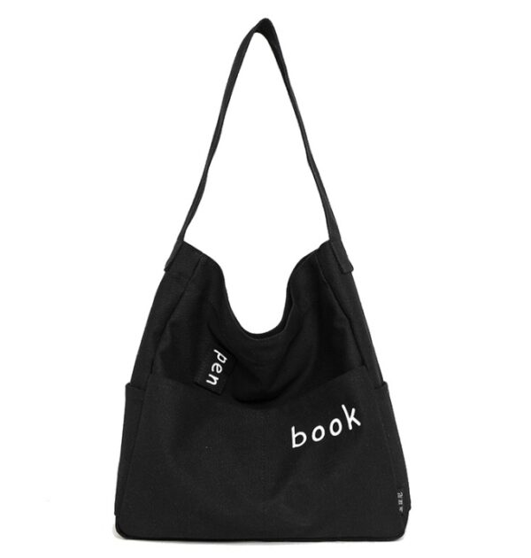 Single-shoulder bag artistic tote bag eco-friendly shopping bag canvas cross bag - Image 2