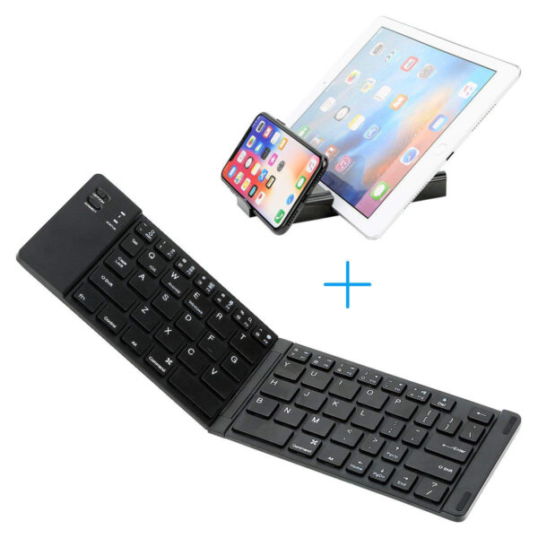 Folding Metal Bluetooth Foldable Keyboard Mini Bluetooth Wireless - Image 6