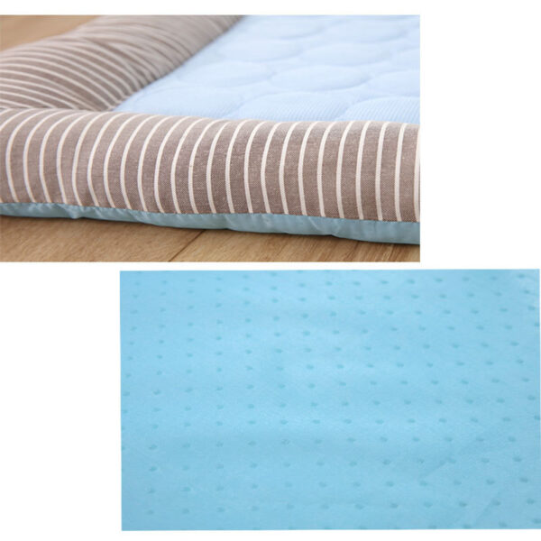 Pet Cooling Pad Bed For Dogs Cats Puppy Kitten Cool Mat Pet Blanket Ice Silk Material Soft For Summer Sleeping  Blue Breathable - Image 7