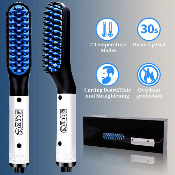 Multifunctional Hair Straightener Hair Comb Brush Men Beard Straightener Straightening