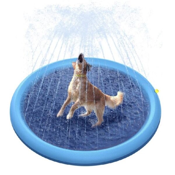 Non-Slip Splash Pad For Kids And Pet Dog Pool Summer Outdoor Water Toys Fun Backyard Fountain Play Mat - Image 4