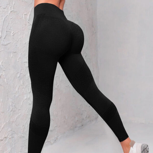 High Waist Seamless Yoga Pants Women's Solid Color Dot Striped Print Butt Lifting Leggings Fitness Running Sport Gym Legging Outfits - Image 9