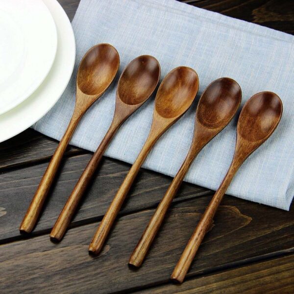 Wooden Soup Spoon Eco Friendly Tableware Natural Elli - Image 5