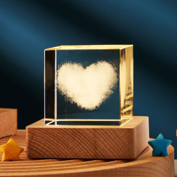 3D Transparent Crystal Cube Desktop Decoration Small Night Lamp Bedroom Home Decor For Kids Party Children Birthday Gifts - Image 4