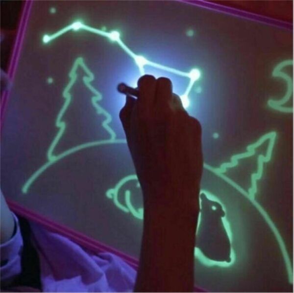 Educational Toy Drawing Pad 3D Magic 8 Light Effects Puzzle Board Sketchpad - Image 7