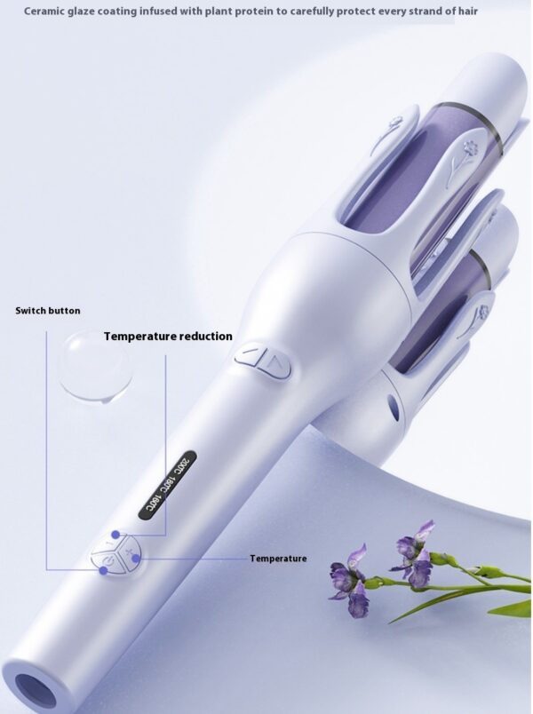 New 2 In 1 Automatic Hair Curler Straightener Negative Ion Electric Ceramic Fast Heating Rotating Magic Curler - Image 7