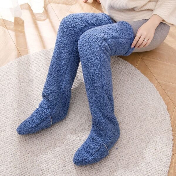 Over Knee High Fuzzy Long Socks Winter Warm Cold Leg Knee Joint Cold-proof Stockings Home Floor Sleeping Socks - Image 8