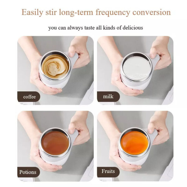 Rechargeable Model Automatic Stirring Cup Coffee Cup High Value Electric Stirring Cup Lazy Milkshake Rotating Magnetic Water Cup - Image 6