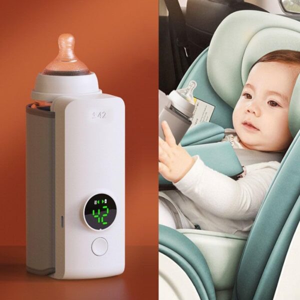 Portable Wireless Rechargeable Baby Bottle Warmer USB Charging And Heating Bag Portable Constant Temperature Milk Warmer Universal Bottle Insulation Sleeve - Image 8