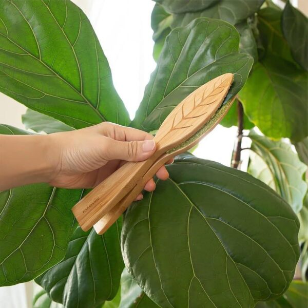 Creative Potted Portable Handheld Leaves Cleaning Brush