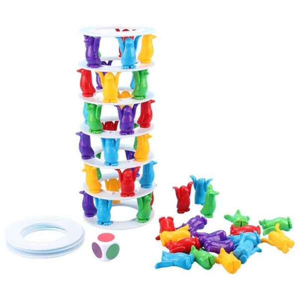 Penguin Tower Collapse Desktop Game Balance Toy Challenge Tower - Image 4