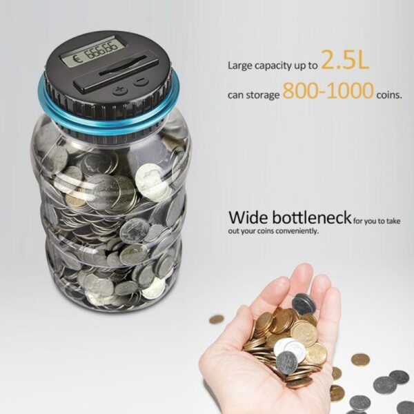 Electronic Digital Counting Coin Money Saving Box - Image 5