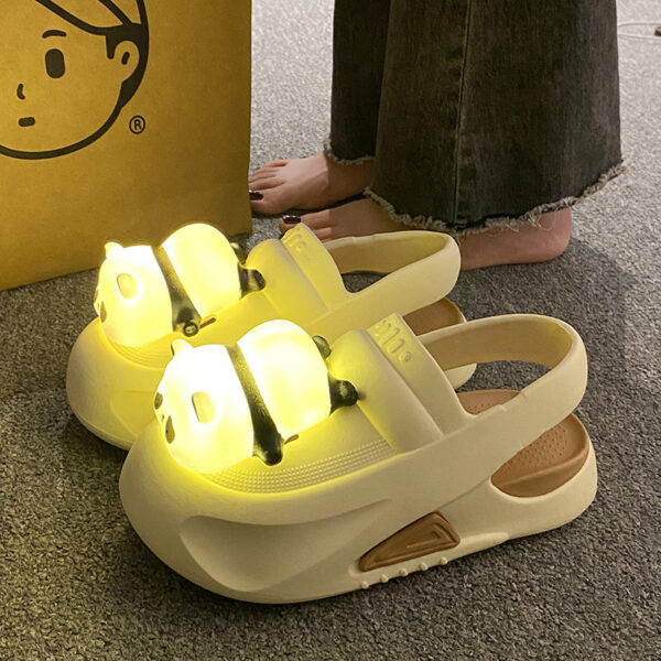 2025 Cute Slipper With Panda Lamp Summer Sandales Femme Light Funny Woman Slippers Shoes Women - Image 8