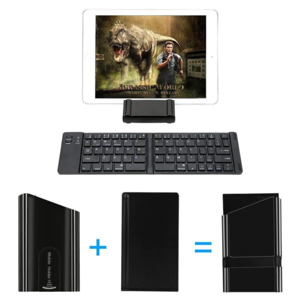 Folding Metal Bluetooth Foldable Keyboard Mini Bluetooth Wireless - Image 4