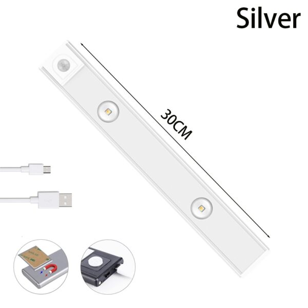 USB LED Night Light Motion Sensor Wireless Thin LED Wine Cooler Light For Kitchen Cabinet Bedroom Wardrobe Indoor Lighting - Image 5