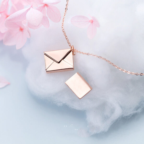 Fashion Jewelry Envelop Necklace Women Lover Letter Pendant Best Gifts For Girlfriend - Image 5