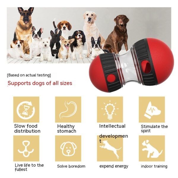 Food Dispensing Dog Toy Tumbler Leaky Food Ball Puzzle Toys Interactive Slowly Feeding Protect Stomach Increase Intelligence Pets Toy Pet Products - Image 6