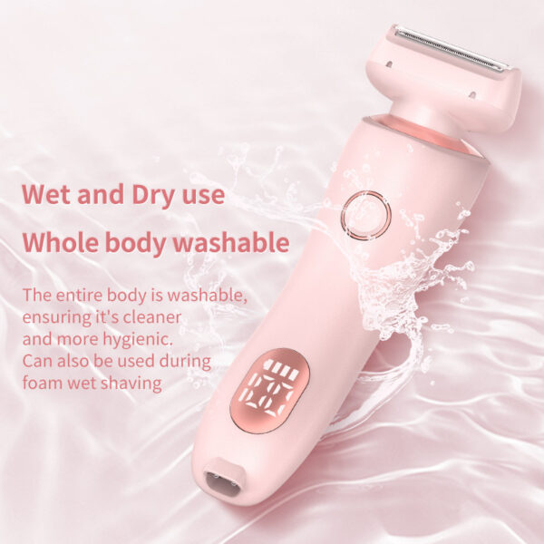 2 In 1 Hair Removal Epilator USB Rechargeable Trimmer Women Body Razor Face Leg Armpit Bikini Hand Pubic Shaver Hair Remover - Image 4