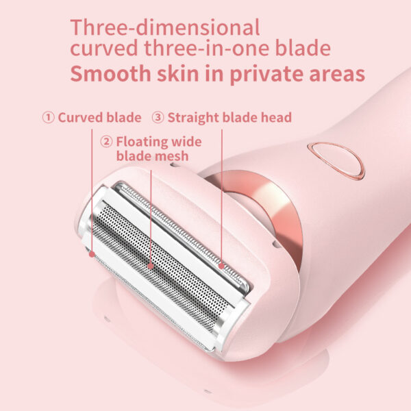 2 In 1 Hair Removal Epilator USB Rechargeable Trimmer Women Body Razor Face Leg Armpit Bikini Hand Pubic Shaver Hair Remover - Image 6